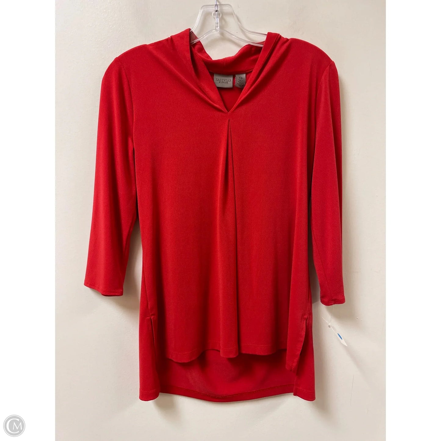 Top Long Sleeve By Chicos In Red, Size: S