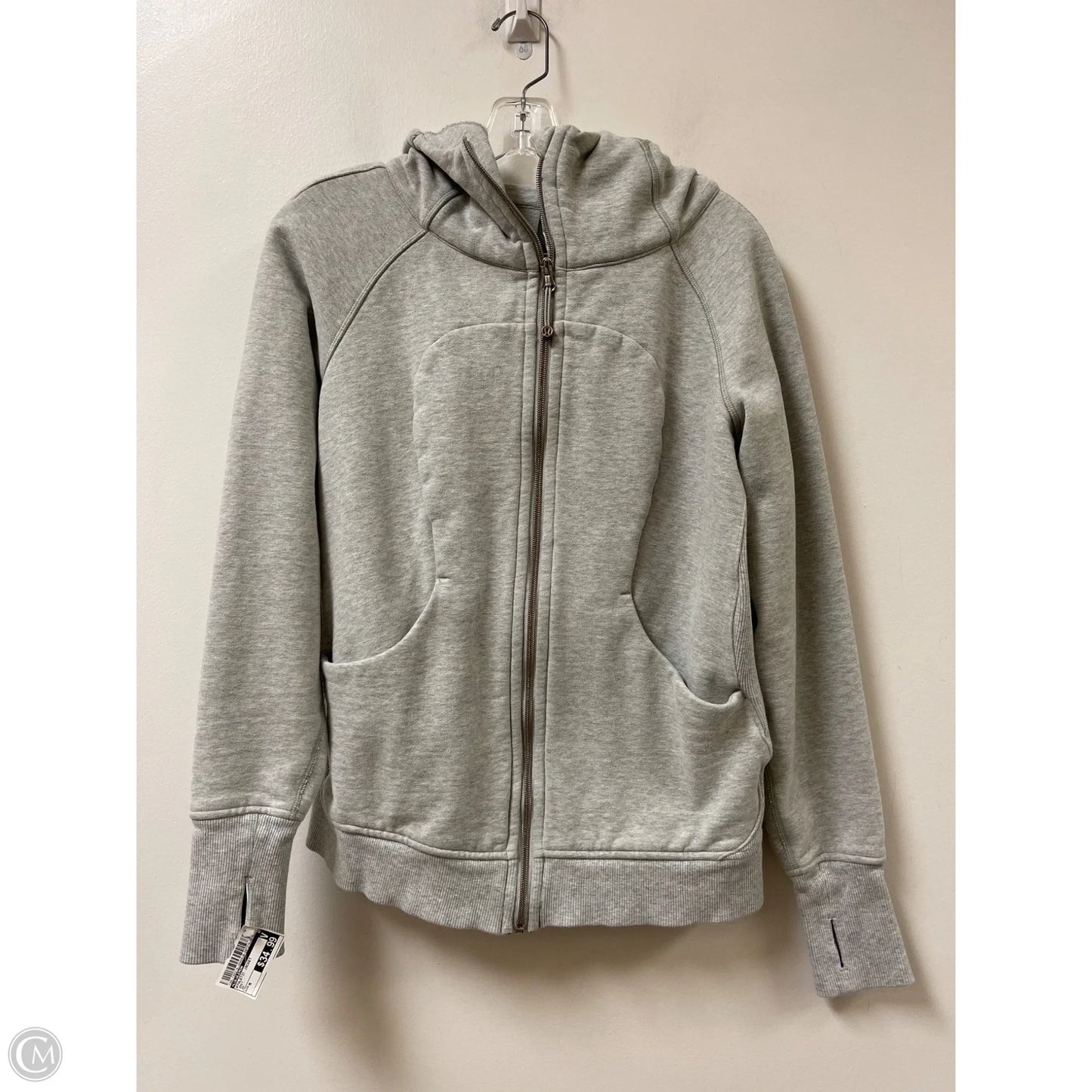 Athletic Jacket By Lululemon In Grey, Size: M