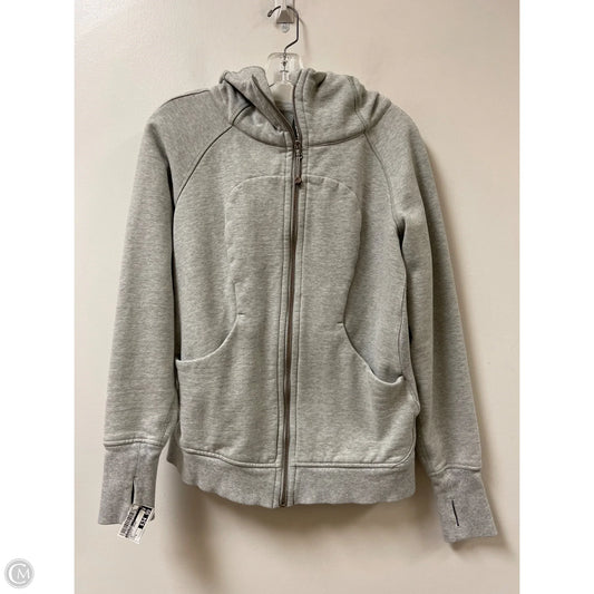 Athletic Jacket By Lululemon In Grey, Size: M
