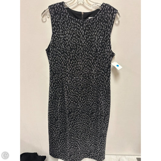 Dress Casual Midi By Calvin Klein In Black & Silver, Size: M