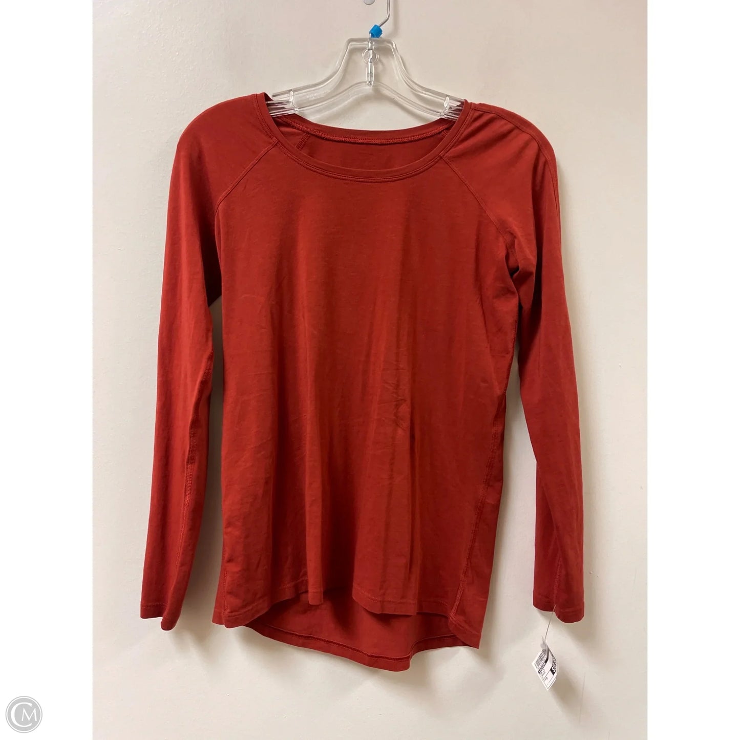 Top Long Sleeve By Lululemon In Orange, Size: M