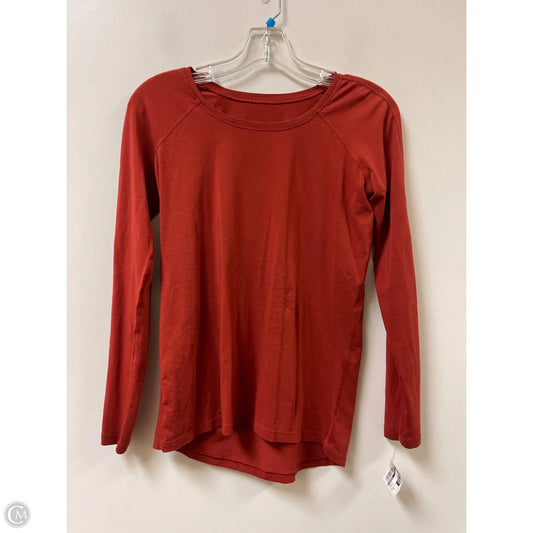 Top Long Sleeve By Lululemon In Orange, Size: M