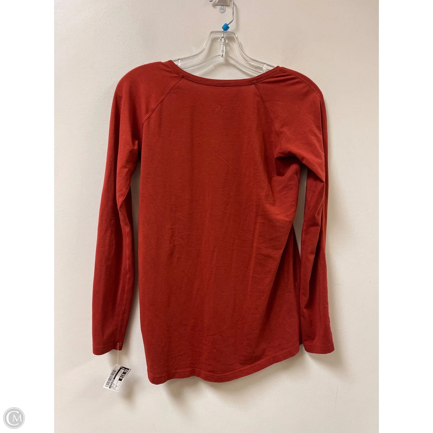 Top Long Sleeve By Lululemon In Orange, Size: M