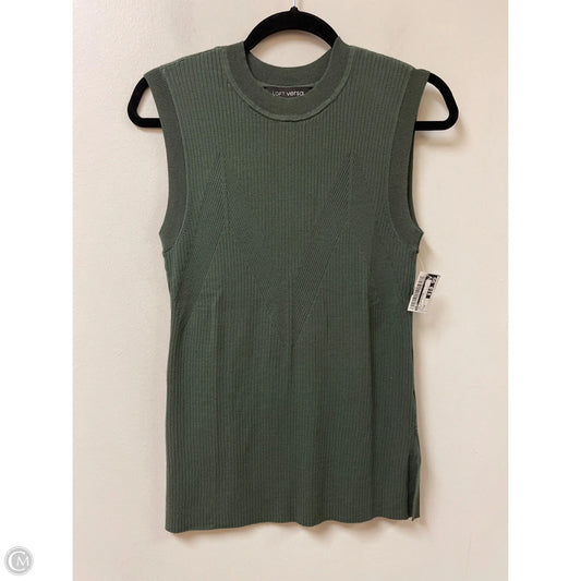 Top Sleeveless By Loft In Green, Size: M