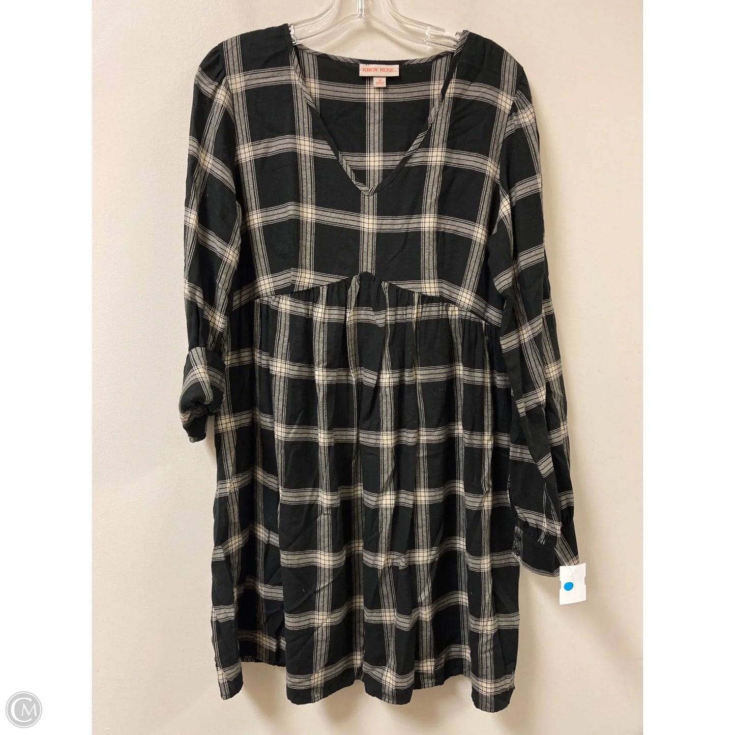 Dress Casual Midi By Knox Rose In Black & Cream, Size: M