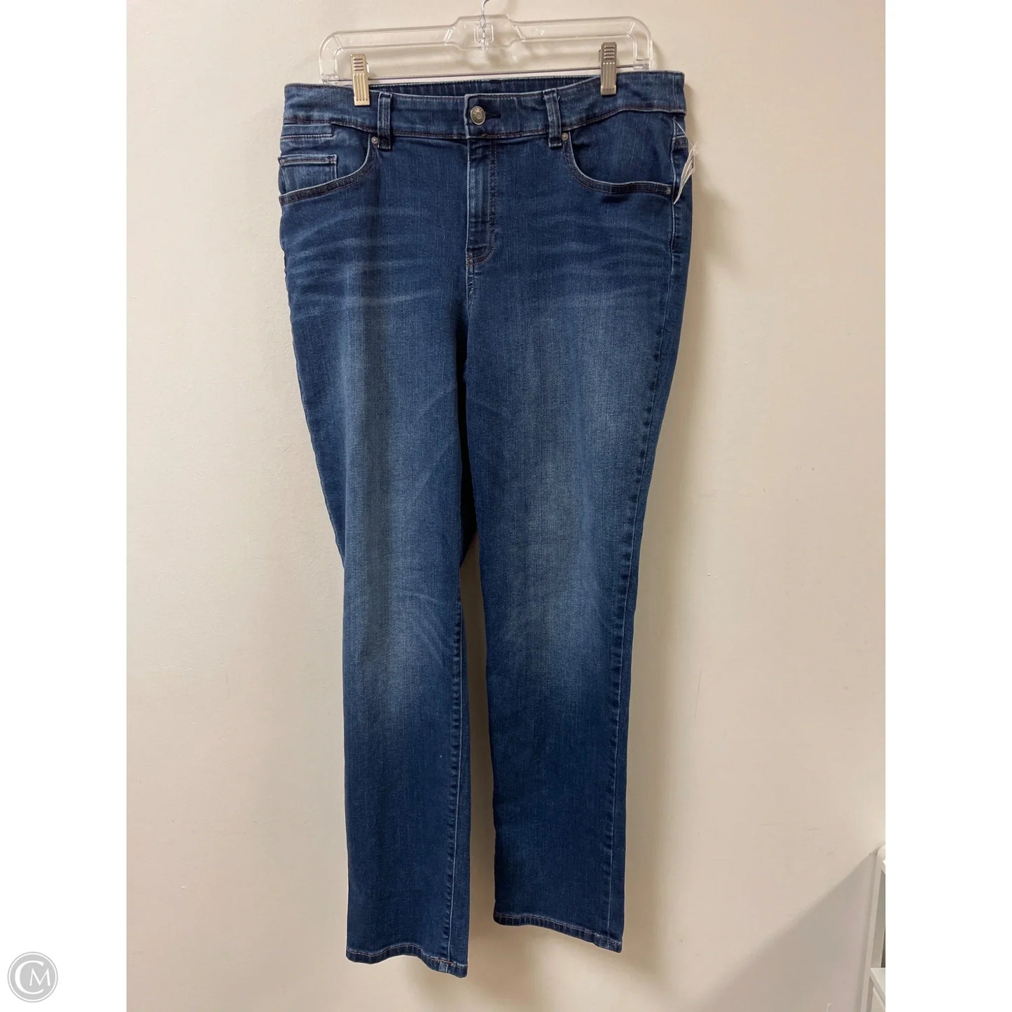 Jeans Boyfriend By Chicos In Blue Denim, Size: 10