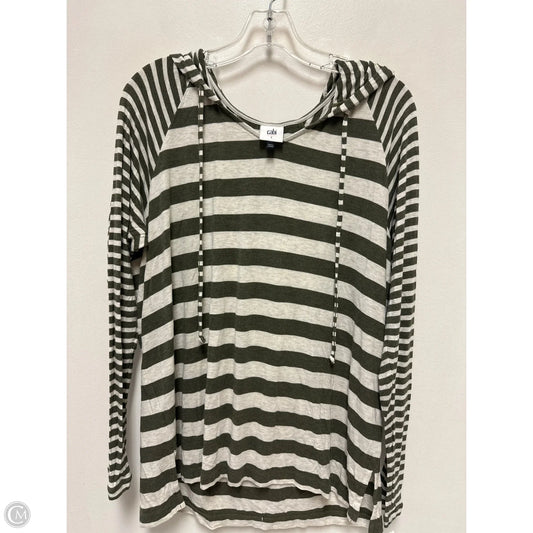 Top Long Sleeve By Cabi In Cream & Green, Size: S
