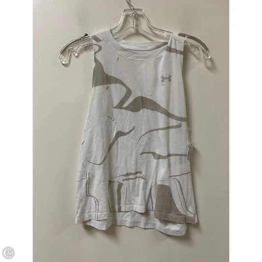 Athletic Tank Top By Under Armour In Cream & White, Size: S