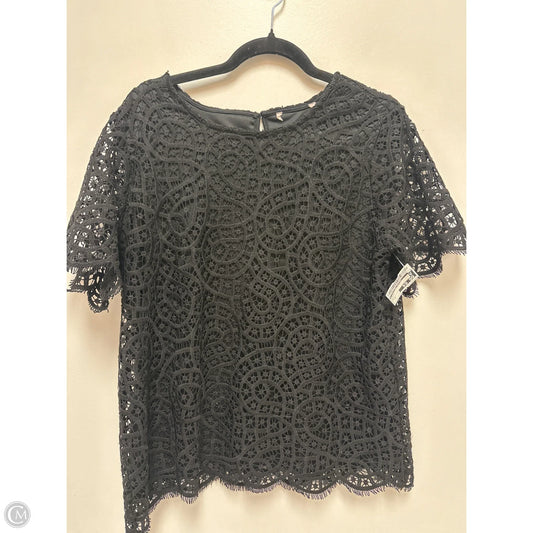 Top Short Sleeve By Clothes Mentor In Black, Size: M