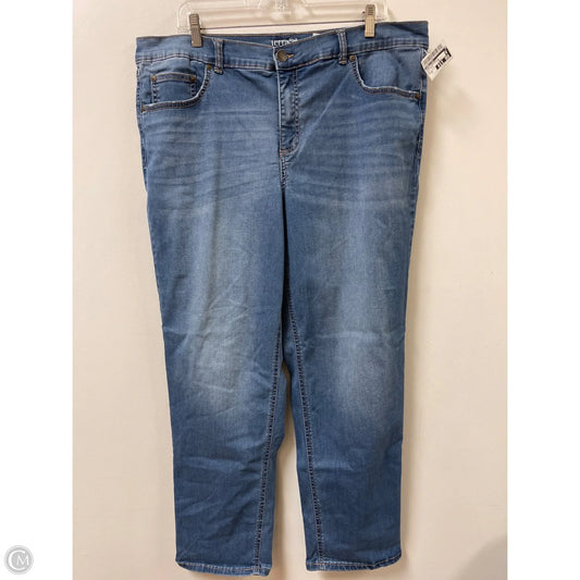 Jeans Straight By Terra & Sky In Blue Denim, Size: 20