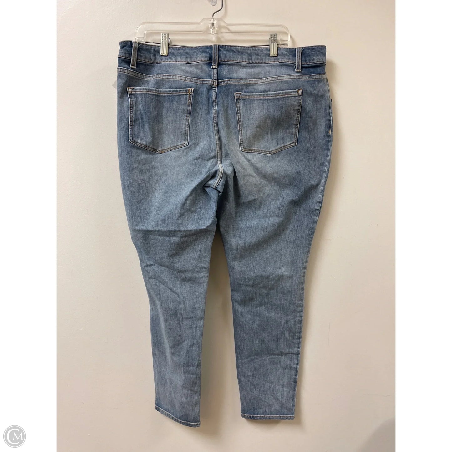 Jeans Skinny By Time And Tru In Blue Denim, Size: 20