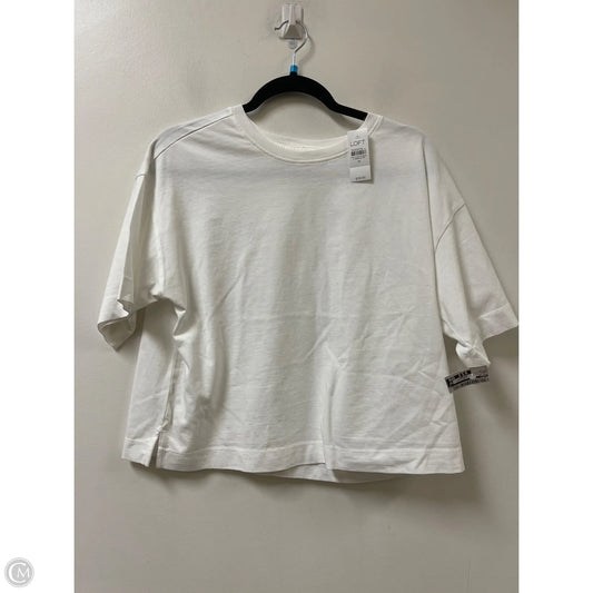 Top Short Sleeve By Loft In White, Size: M