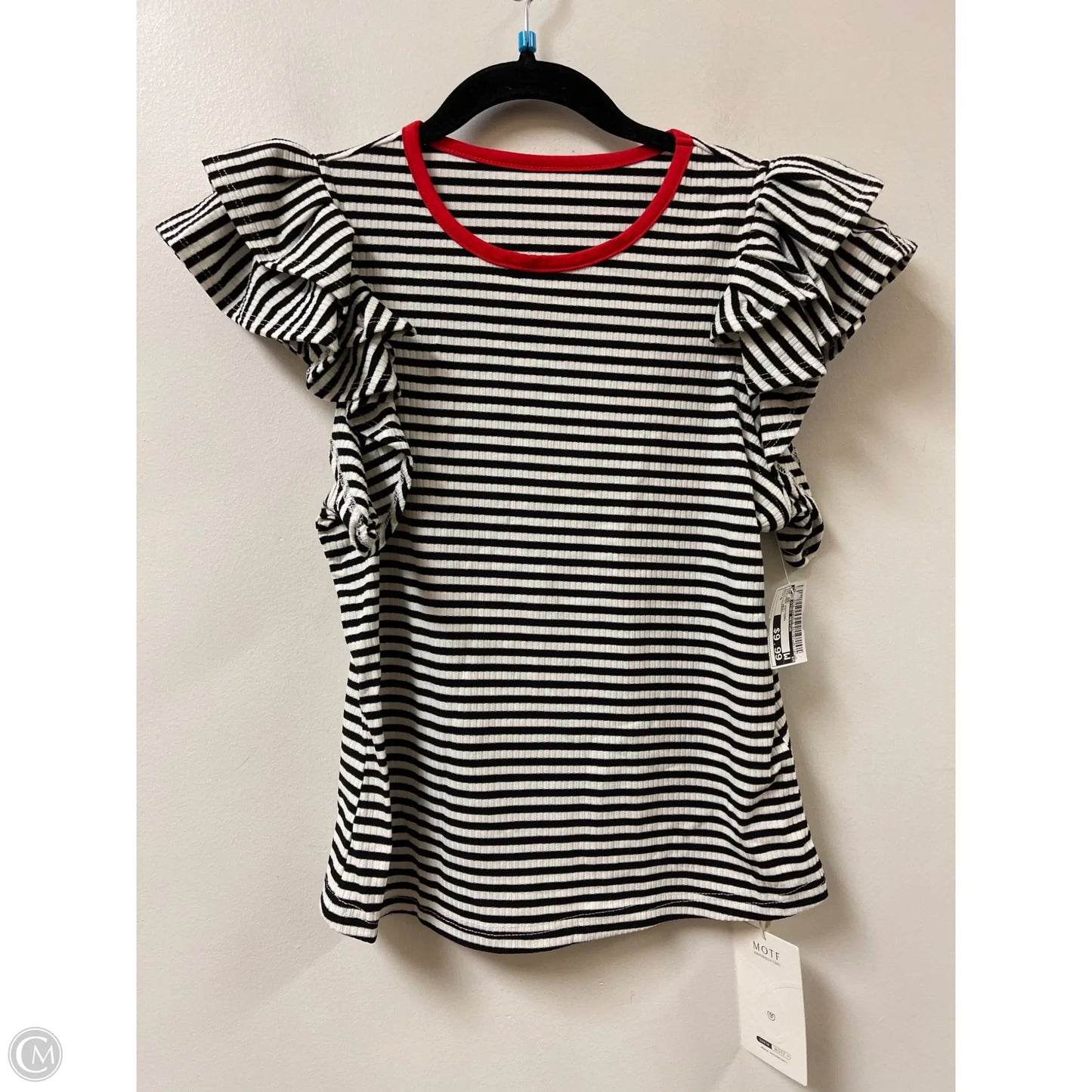 Top Short Sleeve By Clothes Mentor In Striped Pattern, Size: S
