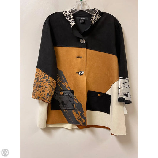 Cardigan By Ali Miles In Black & Brown, Size: Xlp