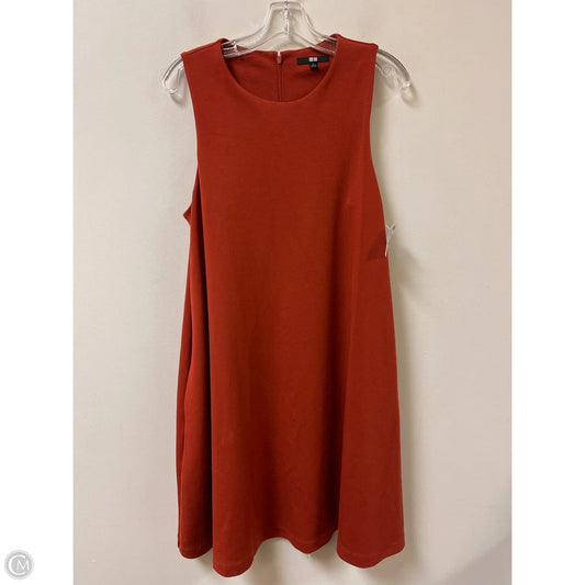 Dress Casual Midi By Uniqlo In Orange, Size: L