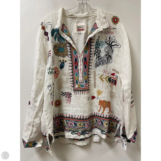 Blouse Long Sleeve By Johnny Was In Multi-colored, Size: M