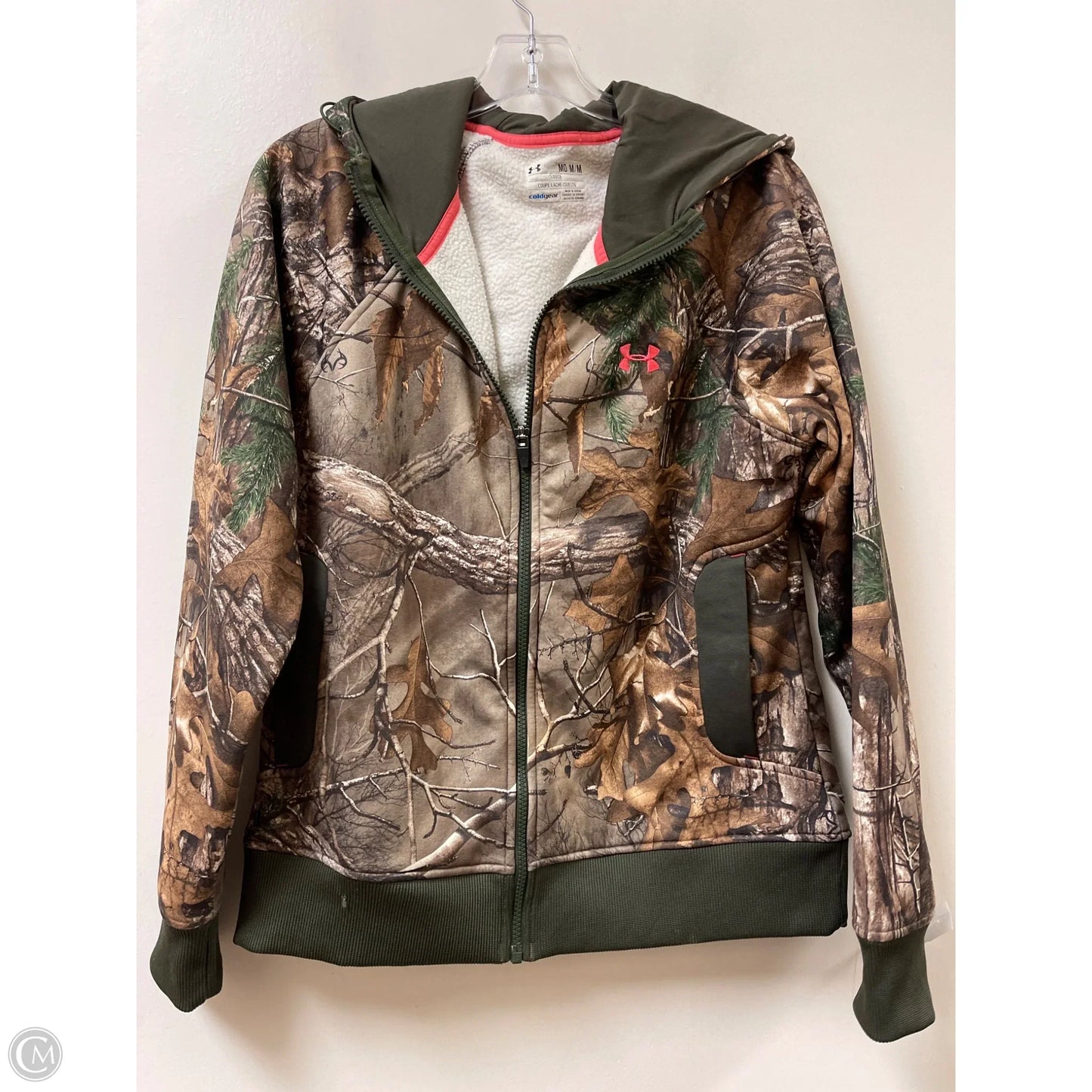 Athletic Jacket By Under Armour In Camouflage Print, Size: M