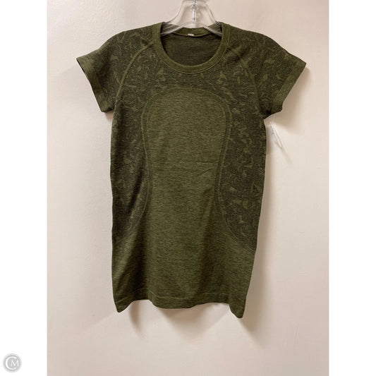 Athletic Top Short Sleeve By Lululemon In Green, Size: S