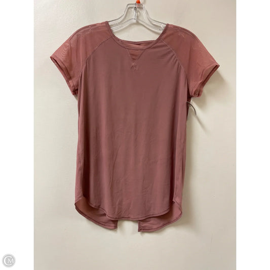 Athletic Top Short Sleeve By Lululemon In Pink, Size: M