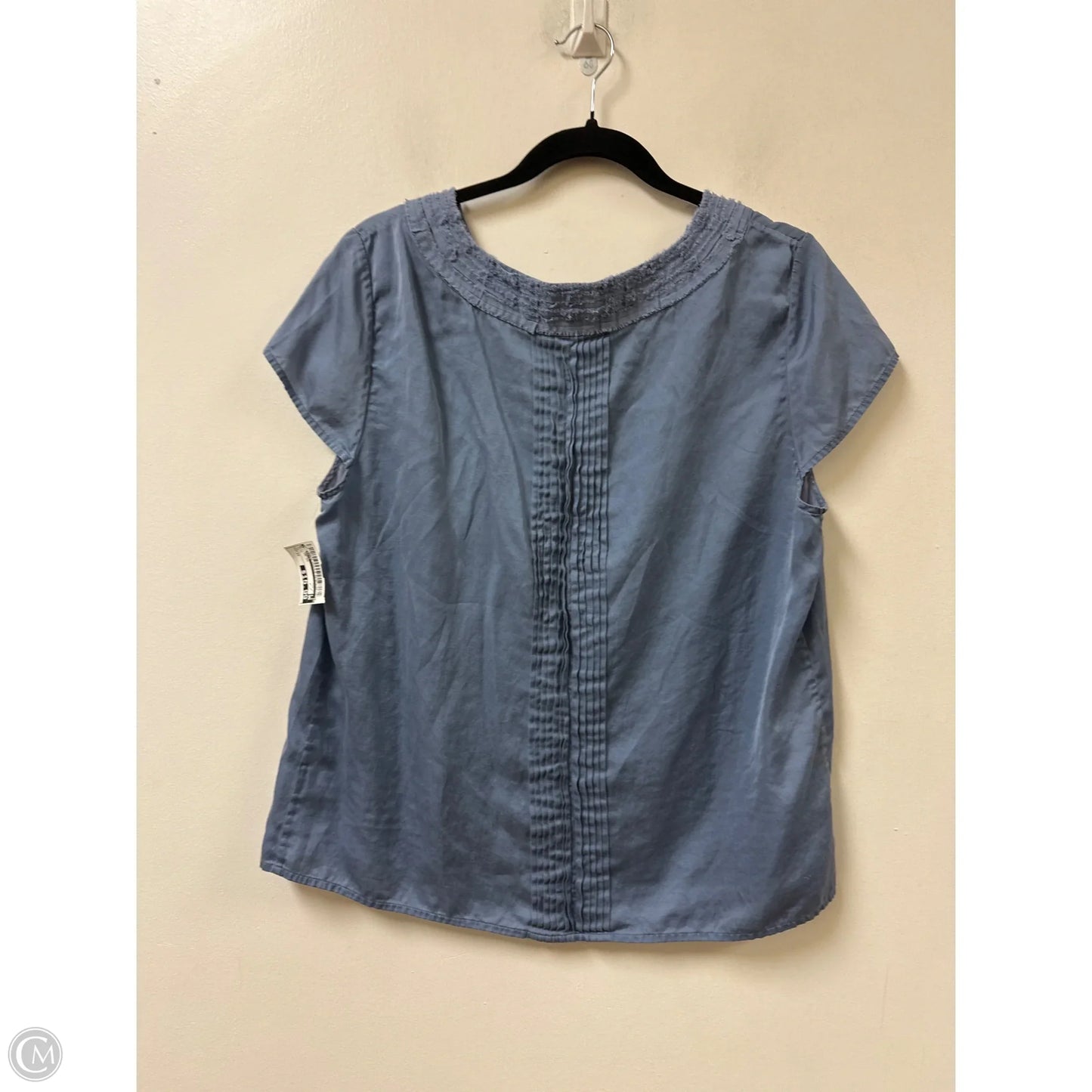 Blouse Short Sleeve By Talbots In Blue, Size: 1x