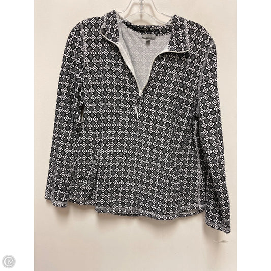 Athletic Jacket By Talbots In Black & White, Size: Mp