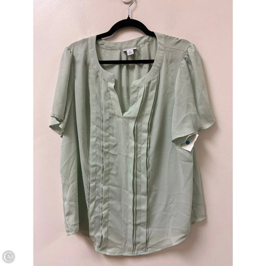 Top Short Sleeve By Liz Claiborne In Green, Size: Xl