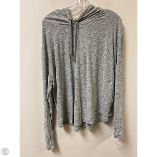 Athletic Top Long Sleeve Hoodie By Old Navy In Grey, Size: Xl