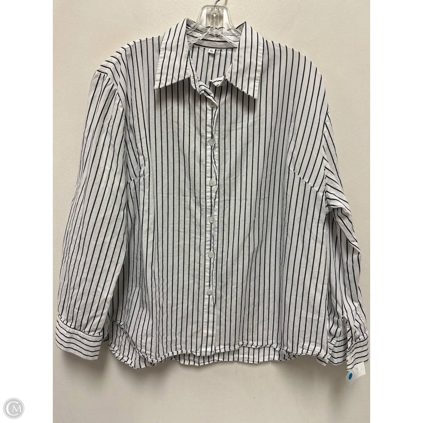 Blouse Long Sleeve By Clothes Mentor In Striped Pattern, Size: Xl