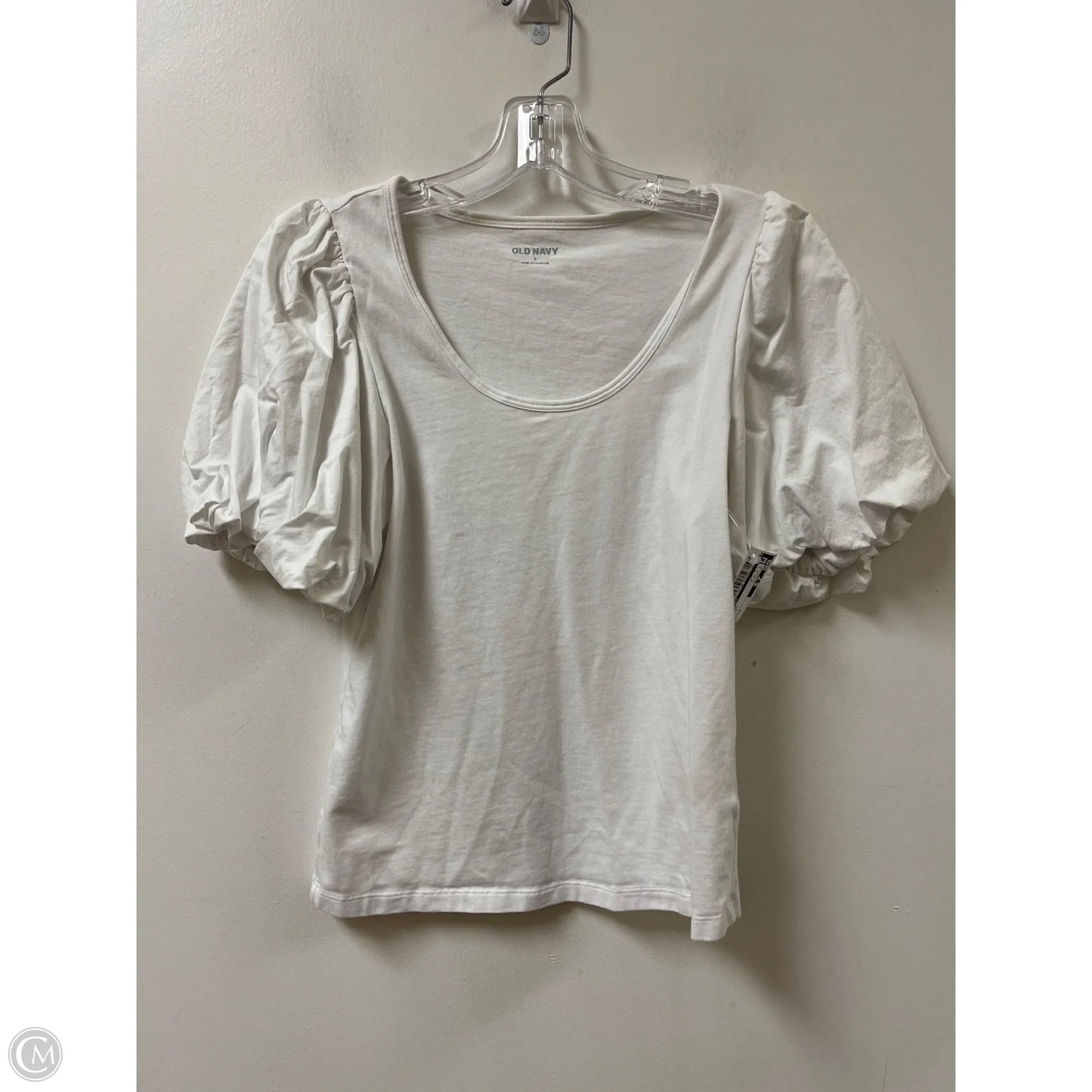 Top Short Sleeve By Old Navy In White, Size: S