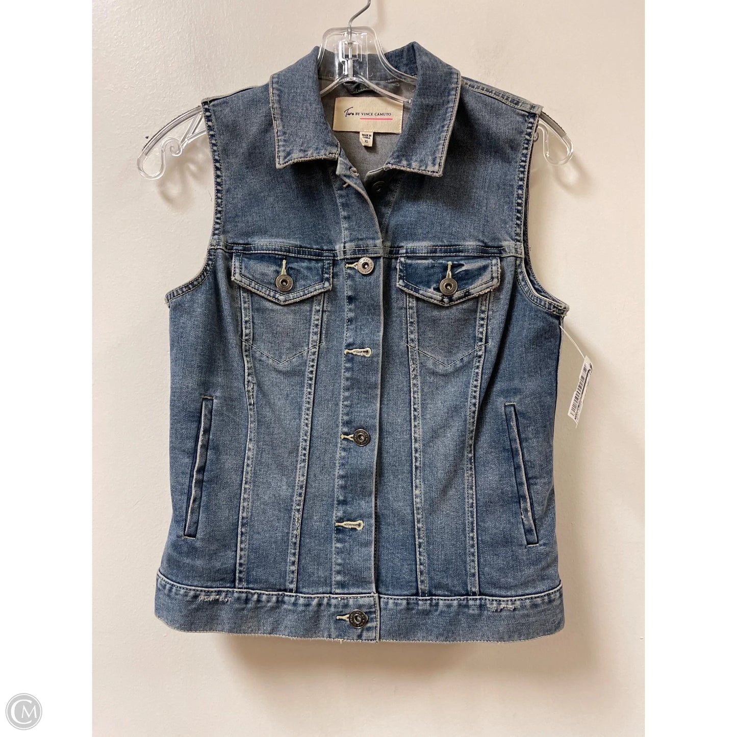 Vest Other By Vince Camuto In Blue Denim, Size: Xs