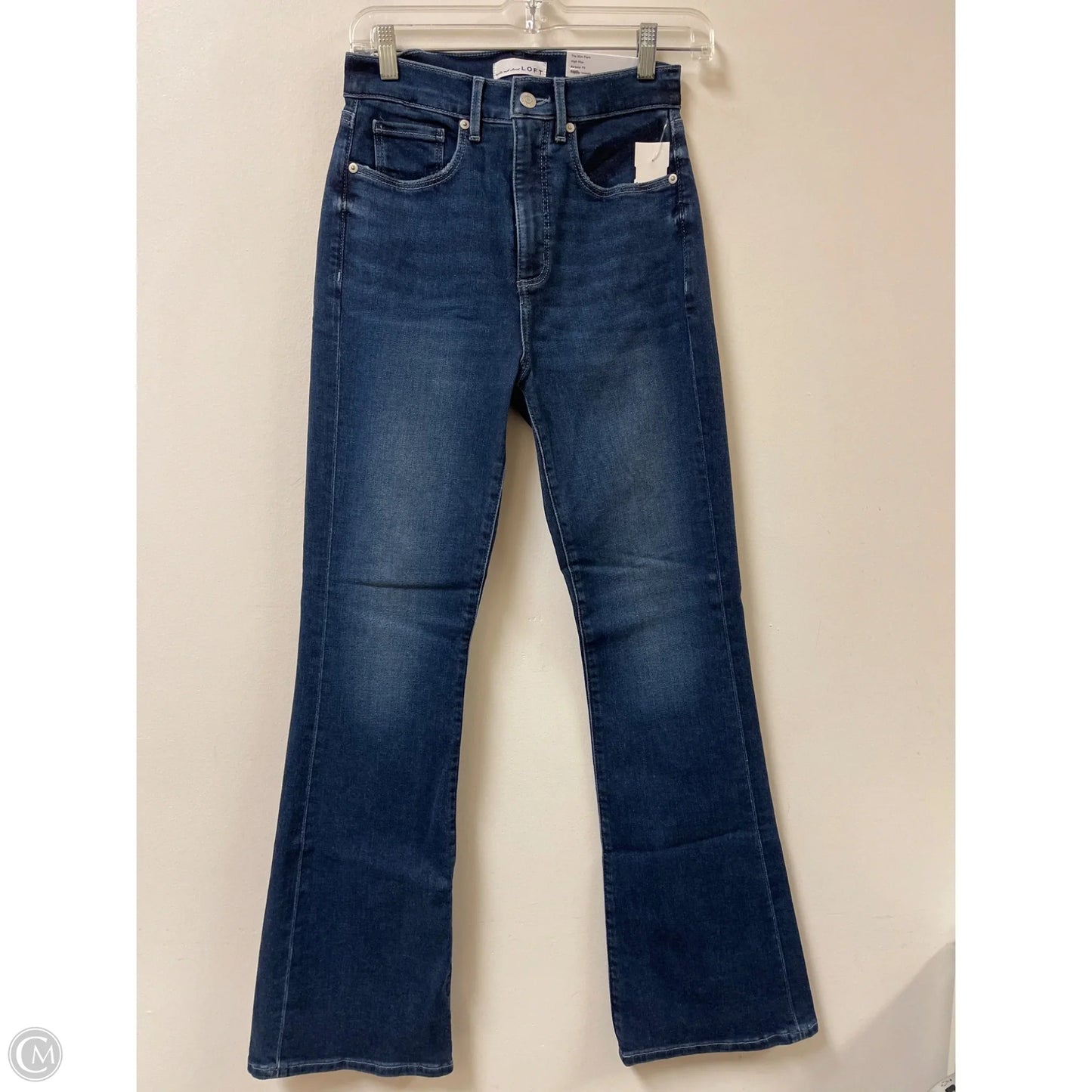 Jeans Flared By Loft In Blue Denim, Size: 2
