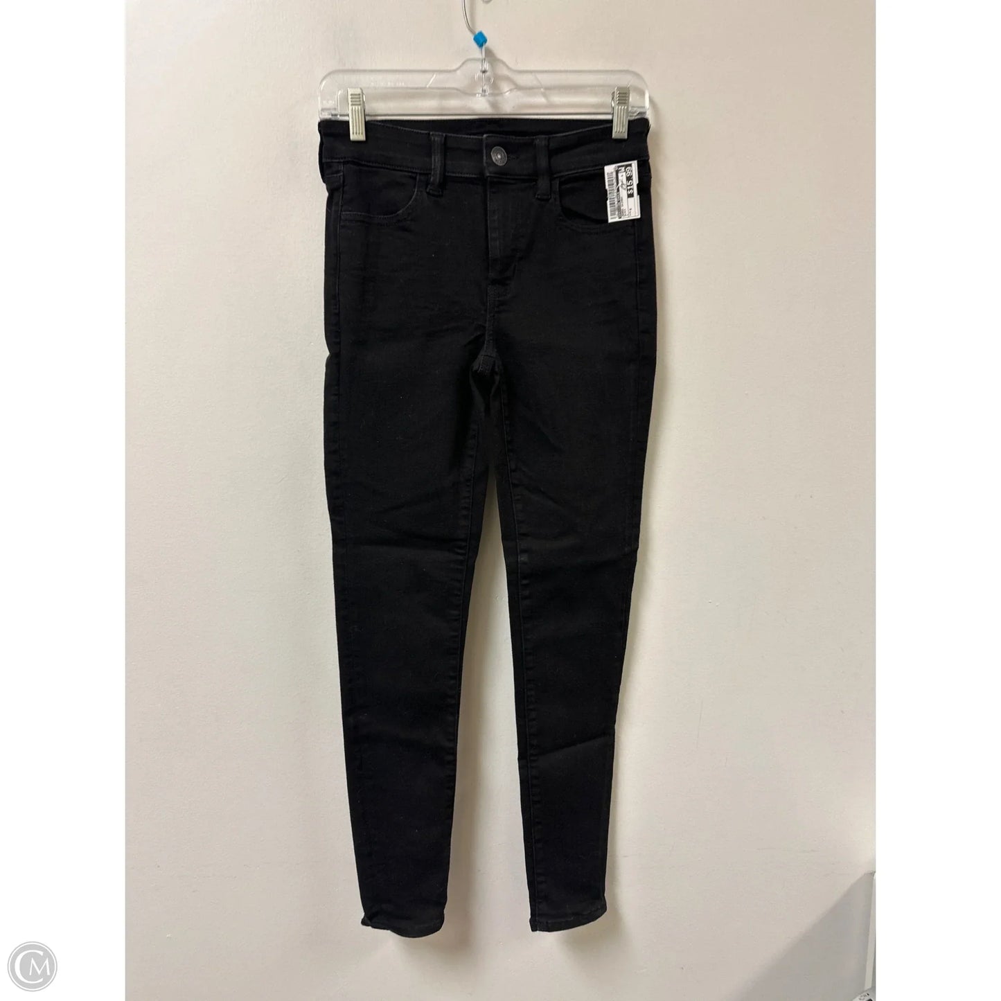 Jeans Skinny By American Eagle In Black, Size: 4