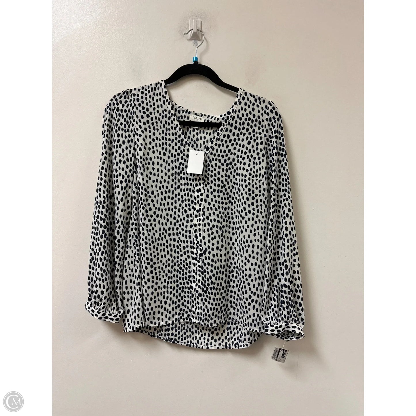 Top Long Sleeve By J. Crew In Blue & White, Size: S