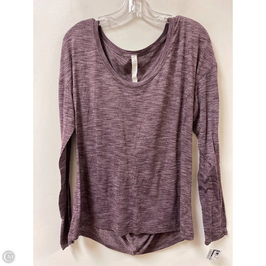 Athletic Top Long Sleeve Crewneck By Lululemon In Purple, Size: L