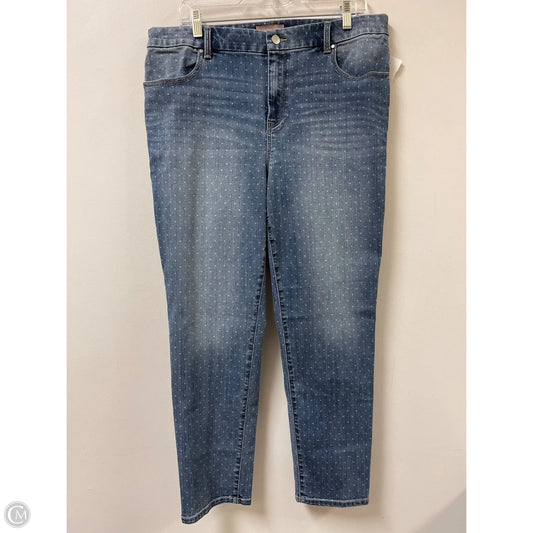 Jeans Straight By Chicos In Blue Denim, Size: 14
