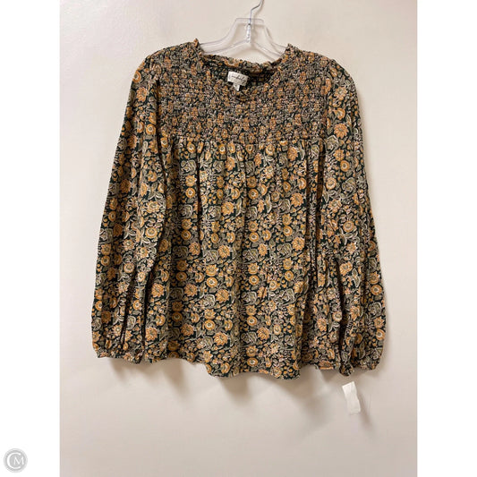 Top Long Sleeve By Wonderly In Green & Yellow, Size: Xl