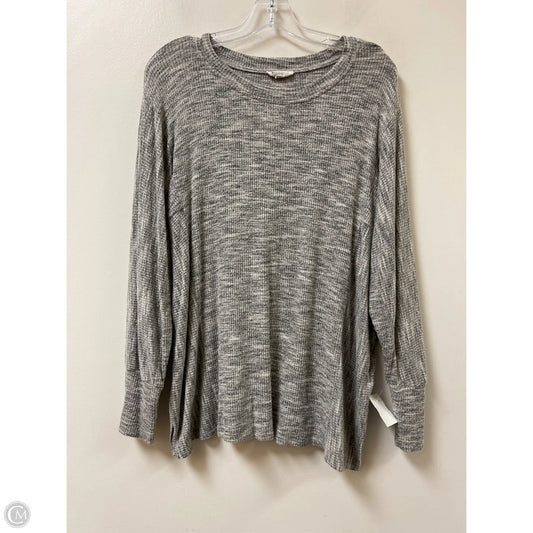 Top Long Sleeve By West Bound In Grey, Size: Xl