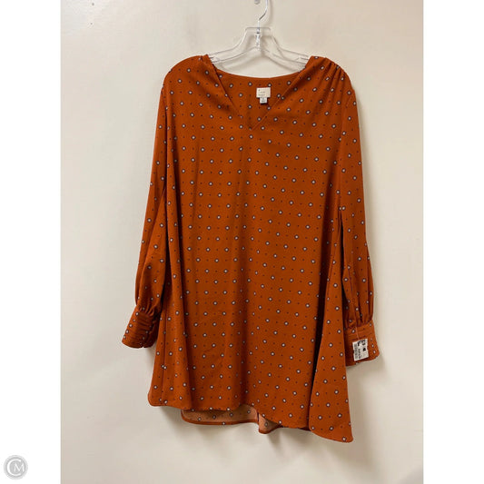 Dress Casual Midi By A New Day In Orange, Size: M