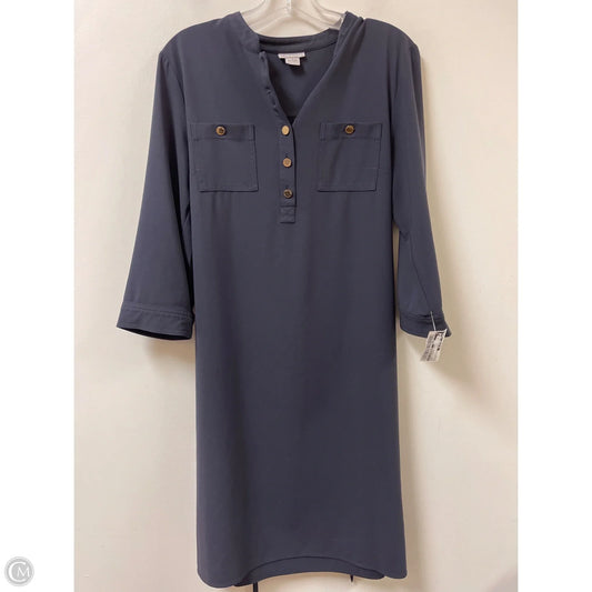 Dress Casual Midi By Liz Claiborne In Navy, Size: M