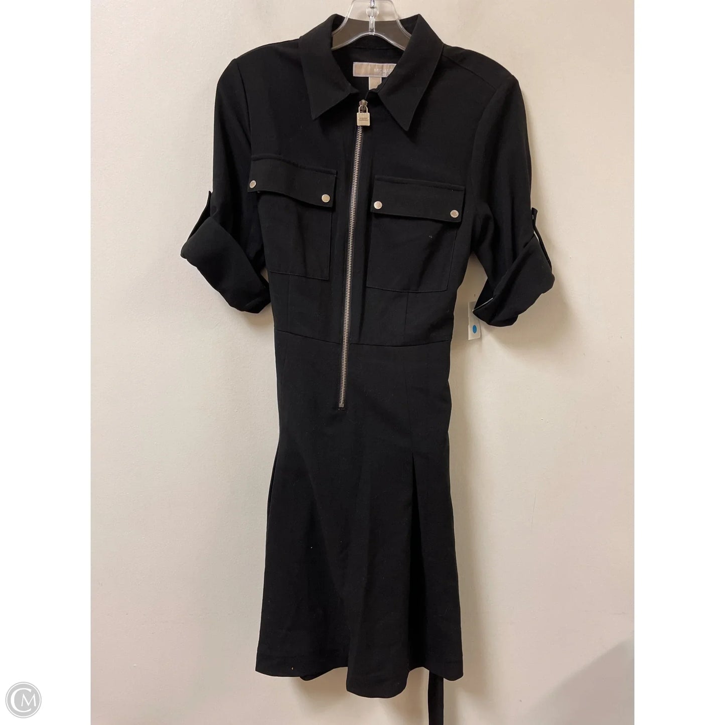 Dress Casual Midi By Michael By Michael Kors In Black, Size: M