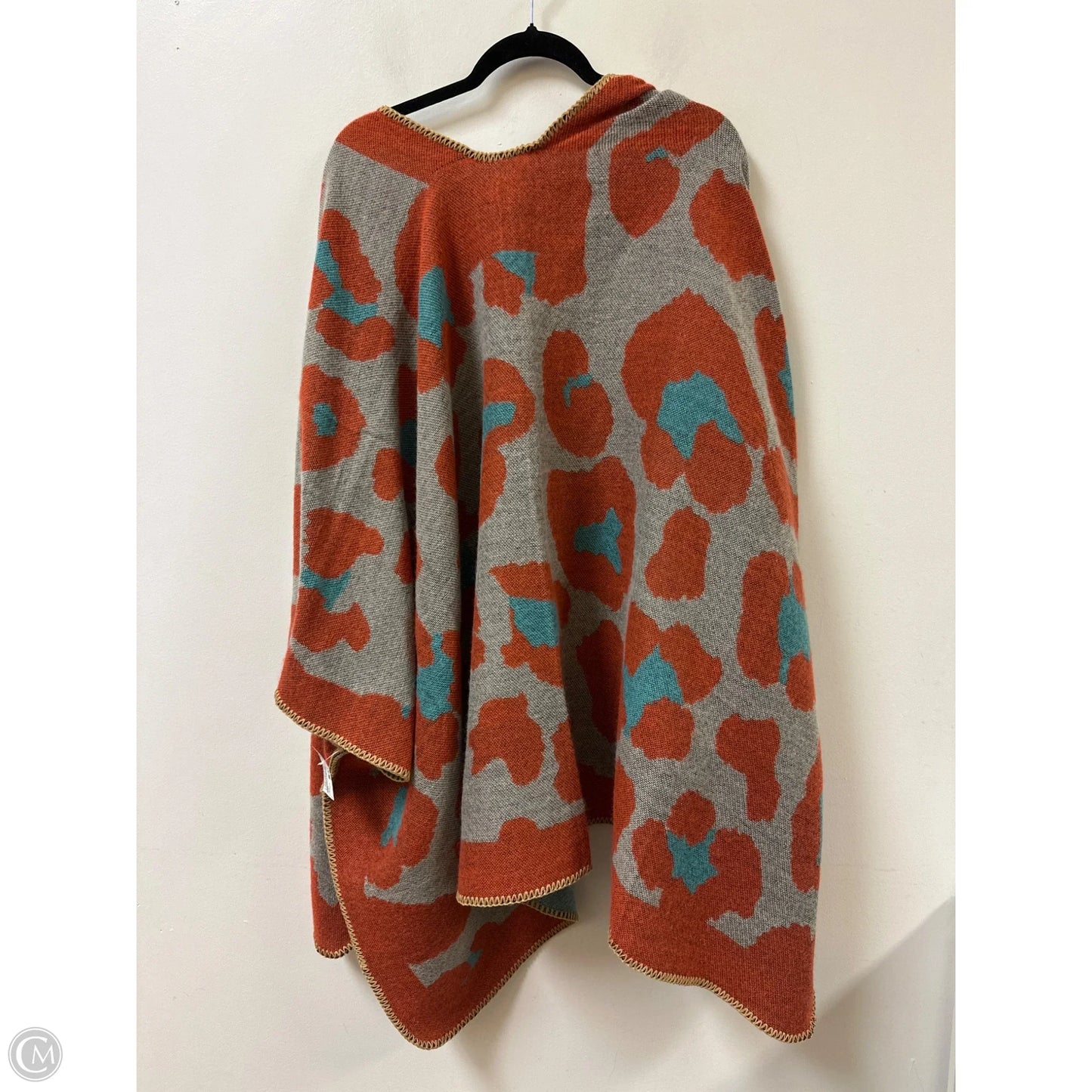 Shawl By Clothes Mentor In Green & Orange, Size: Osfm