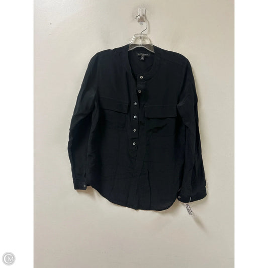 Blouse Long Sleeve By Banana Republic In Black, Size: S