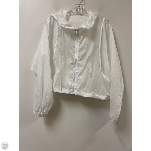 Athletic Jacket By Clothes Mentor In White, Size: 1x