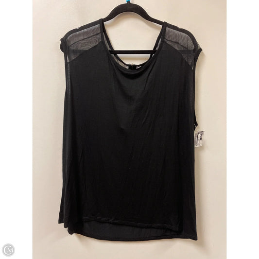 Top Sleeveless By Pinc In Black, Size: 2x