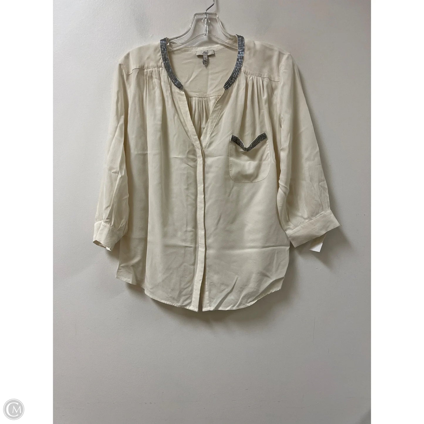 Top Long Sleeve By Joie In Cream, Size: S