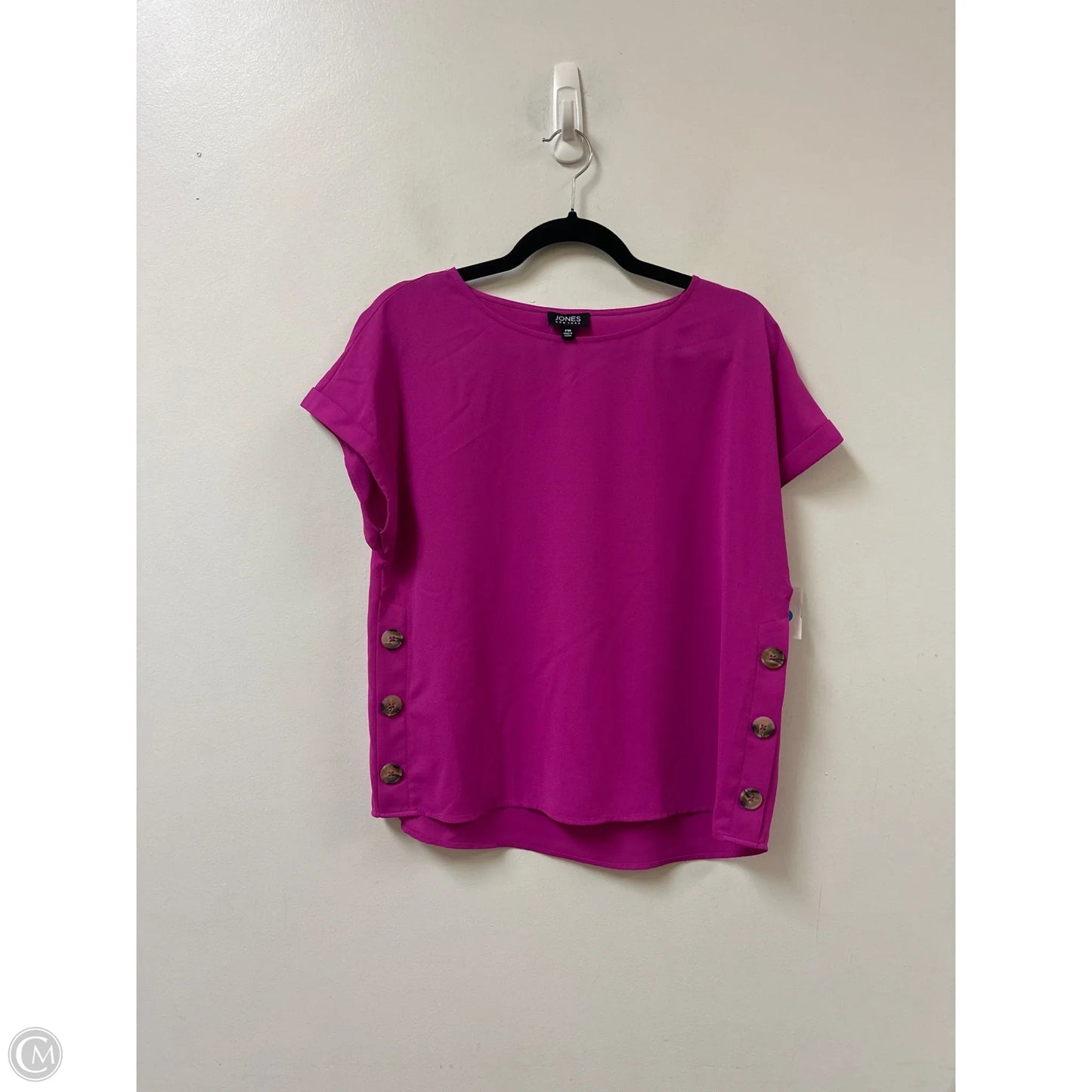 Top Short Sleeve By Jones New York In Purple, Size: Mp