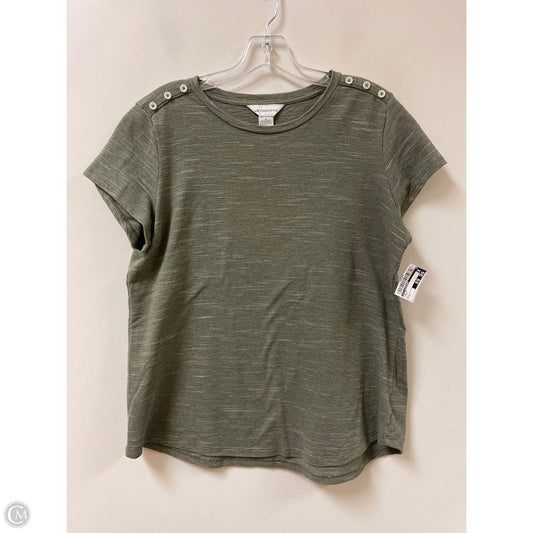 Top Short Sleeve By Liz Claiborne In Green, Size: L