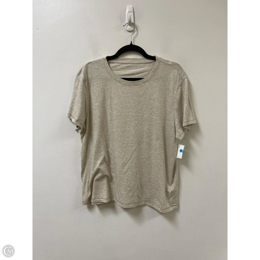 Top Short Sleeve By J. Crew In Cream, Size: Xl