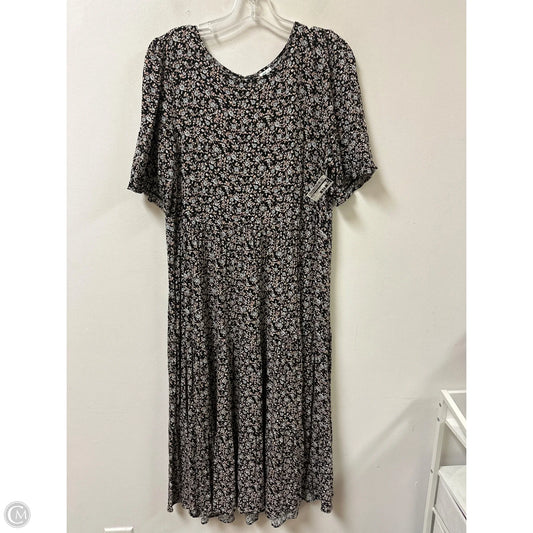 Dress Casual Midi By Aerie In Floral Print, Size: L