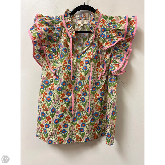 Top Short Sleeve By Entro In Floral Print, Size: L